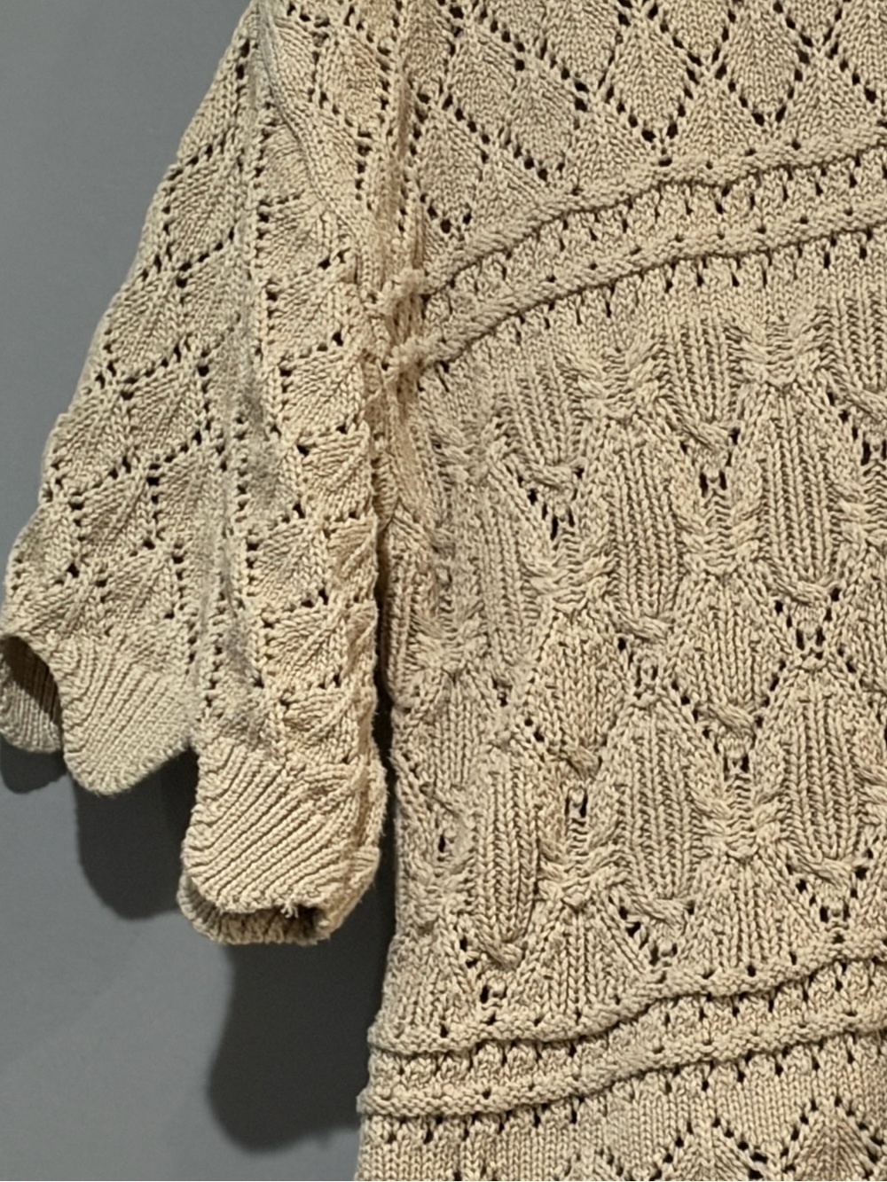 Anthropologie SPLENDID Diletta Pointelle Crochet Knit Sweater Size L - Picture 5 of 11